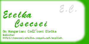 etelka csecsei business card